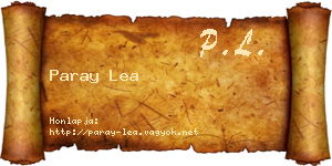 Paray Lea névjegykártya